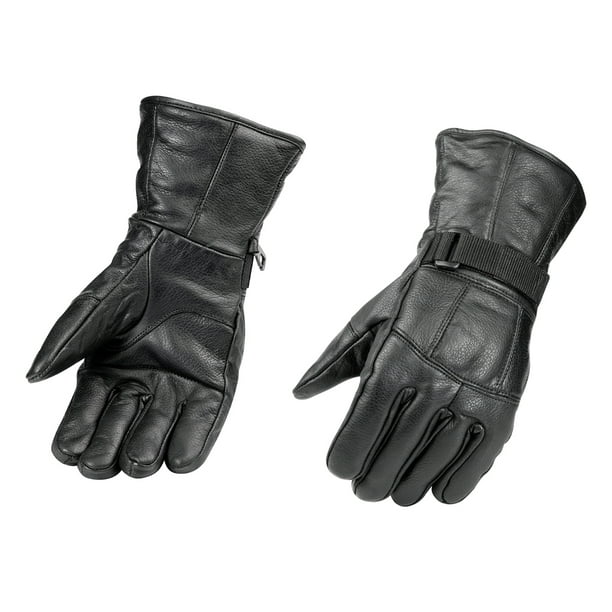 Raider Black Leather Gauntlet Motorcycle Riding Gloves for Men and Women Size X-Large Raider Black Leather Gauntlet Motorcycle Riding Gloves for Men and Women Size X-Large